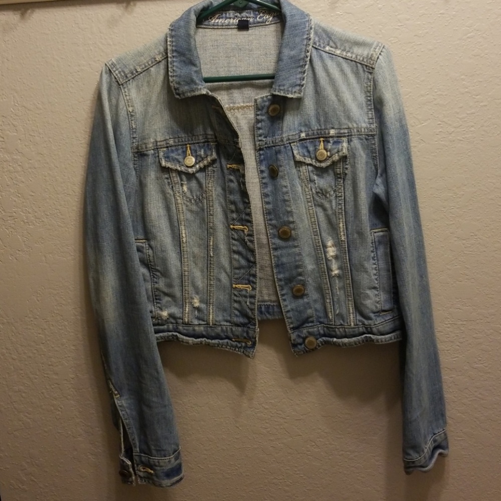 American Eagle Faded Jean Jacket